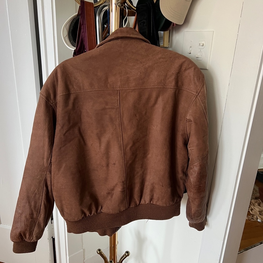 Vintages Paris Sport Club Leather Bomber Jacket - Large - Picture 6 of 6